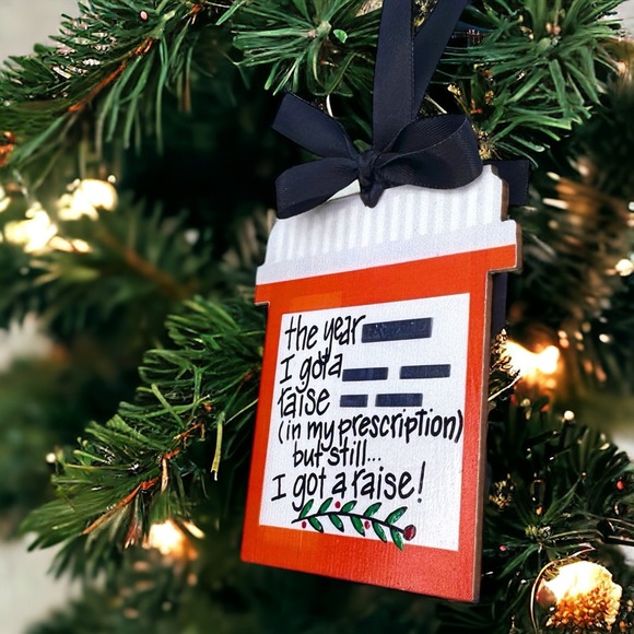 🎄🤣 2024 Handmade Prescription Bottle Christmas Ornament - Limited Edition!🎄🤣 - Picture 2 of 7